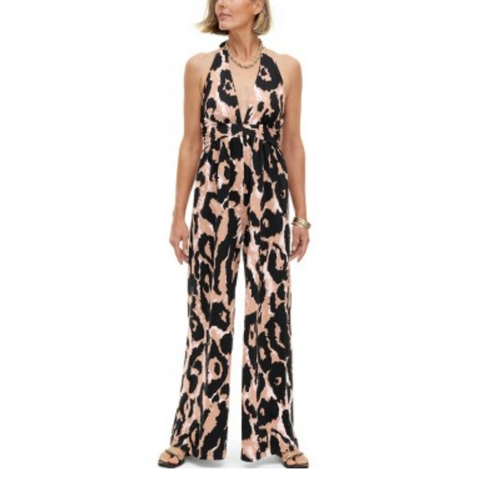 NWT Diane Von Furstenberg DVF Target Leopard Jumpsuit Size XXS